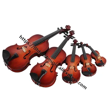Dh Personalizate Miniatură Vioara Model Replica cu Stand și Cazul Personalizate Mini Instrument Muzical Ornamente de Crăciun Cadouri