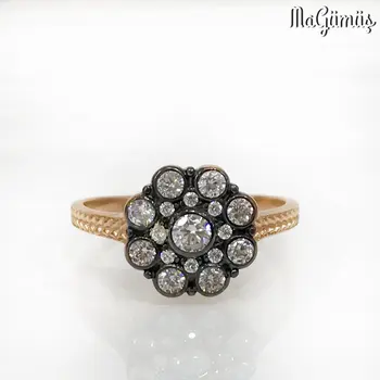 Diamant Montür Divan De Unghii Elegant Trend Inel De Argint