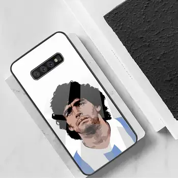 Diego Armando Maradona Caz Telefon Din Sticla Temperata Pentru Samsung S20 Plus S7 S8 S9 S10 Plus Nota 8 9 10 Plus