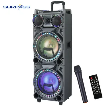 Difuzor portabil Bluetooth Acasă Cenima Karaoke Putere Sunet Profesionale Subwoofer Amplificator Dual 10inch Petrecere în aer liber a CONDUS Lumina