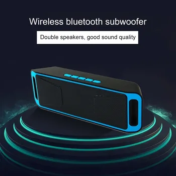 Difuzor portabil Bluetooth wireless mini Difuzor Amplificator Stereo Difuzor Subwoofer TF, USB si Radio FM Built-in Microfon Dual Bass SP208