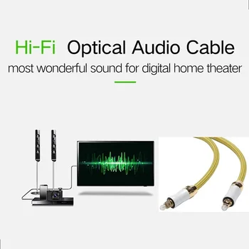Digital Audio cablu Cablu Audio Optic SPDIF Optic Fibre Pătrat Gura Pentru TV BOX Amplificator Cablu 10m 20m
