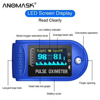Digital Deget-Clip saturimetro Pulsoximetru de Oxigen din Sange LCD/TFT cu Degetul Metru Portabil de Sănătate Pulsoximetru de Deget + Sac de Depozitare