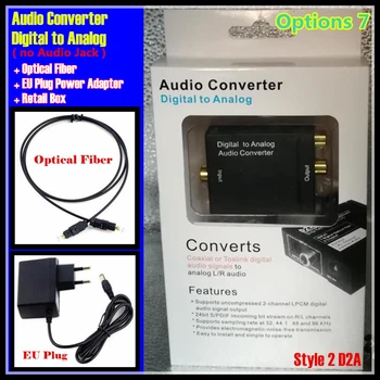 Digital Optic Coaxial Toslink Semnal Audio Analogic Convertor Adaptor RCA L/R cu 3,5 mm Jack de ieșire Ue&SUA Plug Adaptor de Alimentare
