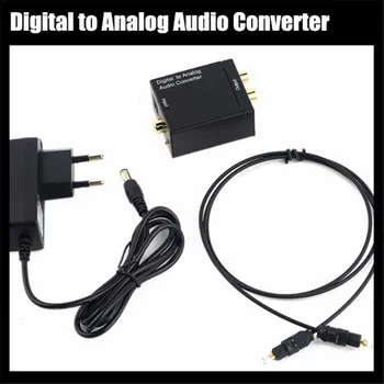 Digital Optic Coaxial Toslink Semnal Audio Analogic Convertor Adaptor RCA L/R cu 3,5 mm Jack de ieșire Ue&SUA Plug Adaptor de Alimentare