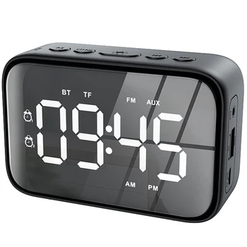 Digital Radio cu Ceas Deșteptător cu Radio FM, Bluetooth Boxe cu Jack pentru Căști,cu Dublă Alarme,5 LED-uri de Nivel de Luminozitate Dimmer