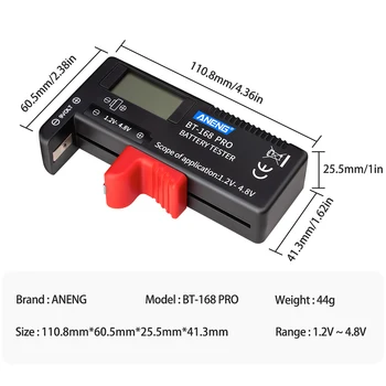 Digital Tester Baterie Indicator Capacitate De Diagnosticare Alimentare Instrument De Testare Coduri De Culoare Tester Capacitate Baterie Tester
