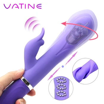 Dildo Vibrator Telescopic Rotație AV Stick Margele de Transfer Bagheta G-spot Vaginal Masaj Stimulator Clitoris Jucarii Sexuale pentru Femei