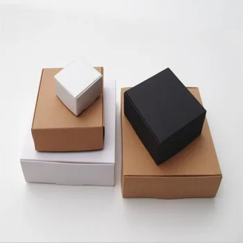 Dimensiune 7*7*2.2 cm negru alb maro de carton săpun manual cutie cadou, cutii de partid ziua de nastere decoratiuni pentru copii/boite ronde ro cutie