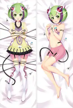 Dimensiune W Personaje anime fata sexy yurizaki mira pernă acoperă corpul față de Pernă