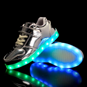 Dimensiunea 25-37 Copiii Led Light Up Adidași Luminoase Adidasi pentru Baieti Fete Cârlig Buclă Stralucitoare Pantofi pentru Copii Pantofi Casual cu Lumina