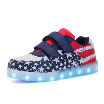 Dimensiunea 25-37 USB Copii Pantofi de Lumină Copii Luminos Adidasi pentru Baieti si Fete Led Pantofi Krasovki cu Fundal Luminat Pantofi