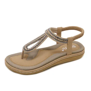 Dimensiunea 35-42 noi femei sandale Țesute plat toc femininas vara pantofi casual femeie moale jos de plajă, sandale pantofi