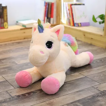 Dimensiunea gigant de Colorat Unicorn de Pluș Jucărie Moale de Pluș Unicorn Curcubeu Papusa Animal Cal Jucărie de Înaltă Calitate, Cadouri pentru Copii Fete