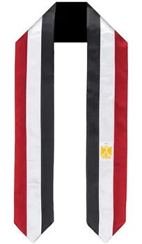 Dimineața logo-ul personalizat de absolvire cercevea Egipt drapelul național panglică șal 180*14cm licență rochie eșarfă accesoriu