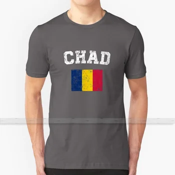 Din Ciad Pavilion Cămașă Vintage Chad T-Shirt T-Shirt Design Personalizat Din Bumbac Pentru Barbati Femei T-Shirt Topuri De Vara Chad Pavilion Chad Mândrie