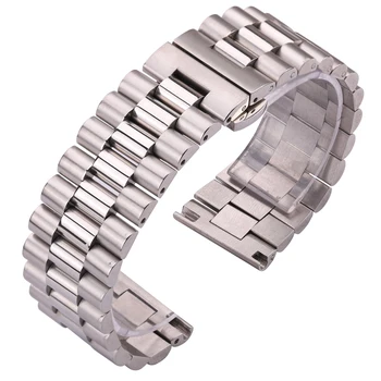 Din Oțel inoxidabil Curea 22mm 21mm 20mm 16mm 18mm Metal Solid Ceas Barcelet Bărbați Femei Argint Dotari Watchbands