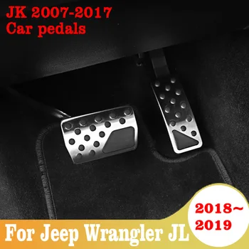 Din Oțel inoxidabil de Accelerație Pedala de Frână Pad Acoperire Kit Non-Alunecare Pentru Jeep Wrangler JL 2018 2019 JK perioada 2007-2017 Accesorii Auto