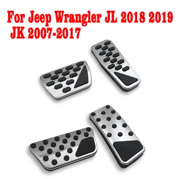 Din Oțel inoxidabil de Accelerație Pedala de Frână Pad Acoperire Kit Non-Alunecare Pentru Jeep Wrangler JL 2018 2019 JK perioada 2007-2017 Accesorii Auto