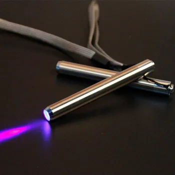 Din Oțel inoxidabil Mini Lampă de Buzunar Led 365/395 UV lanterna Lanterna Ultra Violet de Lumină AA Baterie pentru Marker Checker Detectare