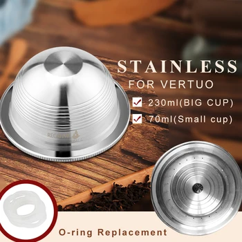 Din Oțel inoxidabil Reutilizabile capsula de Cafea suport filtru set se Potrivesc pentru Espresso Nespresso Vertuo capsule Vertuoline GCA1/Delonghi