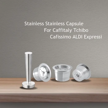 Din Oțel inoxidabil Reîncărcabile Reutilizabile Cafissimo Coffee Capsule Cafeteira Filtru pentru Caffitaly & Tchibo Classic Mașină