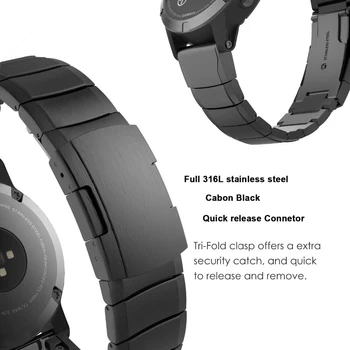 Din Oțel inoxidabil Încheietura trupa pentru Xiaomi Huami Amazfit GTR 47mm Curea de Ceas pentru Amazfit Stratos 3 2 2 Metal Curea Accesorii
