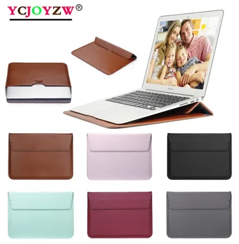 Din piele Geanta de Laptop 11 12 13 15 16 inch huawei Caz Pentru MacBook m1 Aer Pro 2012 ~ 2020 Calculator Tesatura Maneca Capac Accesorii