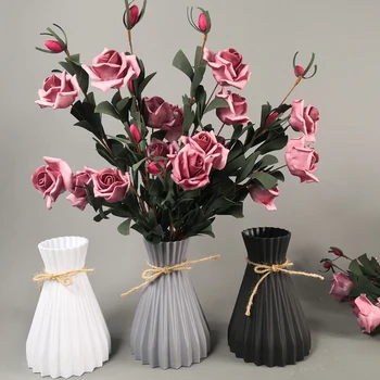 Din Plastic moderne Vaze Decor Acasă Anti-Vase de ceramică Decoratiuni de Nunta Rattan-ca Incasabil Vas pentru Plante Hidroponice