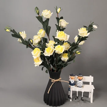 Din Plastic moderne Vaze Decor Acasă Anti-Vase de ceramică Decoratiuni de Nunta Rattan-ca Incasabil Vas pentru Plante Hidroponice