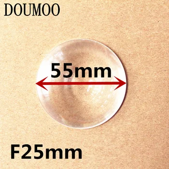 Din plastic rotund lupă 2 buc /lot Diametru 55 mm, distanta Focala de 25 mm acril optice fresnel lens transport gratuit