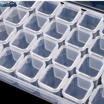 Din Plastic Transparent 28 Sloturi Reglabil Tablet Pastilă Medicament Bijuterii Depozitare Organizator Cutie Container