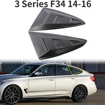 Din spate Tripla-a încolțit Fereastra Fantele de Decorare Acoperire Autocolant Garnitura Pentru BMW Seria 3 F34-2016