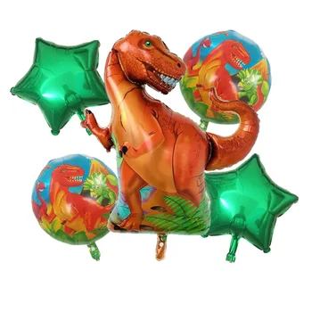 Dinozaur folie cu heliu balon 5pcs Desene animate figura Pădure Petrecere cu tema decor consumabile petrecerea copiilor globos de jucării pentru copii duș