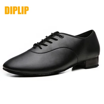 DIPLIP Brand nou latină Pantofi de Dans Modern Bărbați Ballroom Tango Copii Om pantofi de dans negru, culoare alb