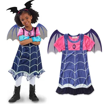 Disfraz Vampirina Costum Pentru Fata Rochie de Halloween, Copil, Masca de Susținere de tip Boutique Rochie de Până Copilul Elza Vetement Enfant Fille deghizare