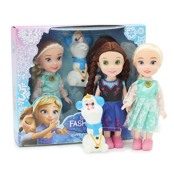 Disney 16cm Congelate Printesa Barbie Regina Printesa Elsa Anna Jucarie Papusa Anime Caracter de Acțiune Cadou Cadou de Ziua de nastere