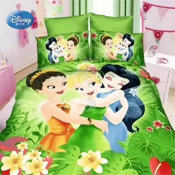 Disney Bella Rapunzel, Cenusareasa, Printesa Fata de Plapuma Quilt Capac Pernă 2/3/4 pc-uri 3D Set de lenjerie de Pat Single Twin Dimensiune pentru Fata