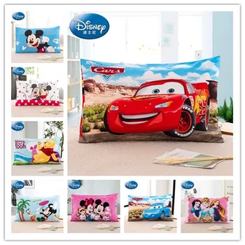 Disney din bumbac față de pernă pentru dormitor copii Fulger McQueen Cars, Mickey Mouse pernă acoperă 3d imprimate lenjerie de pat baieti