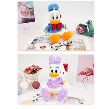 Disney Donald Duck și Daisy Pluș Jucării Fierbinte Animal Umplute Jucărie PP Bumbac Păpuși Ziua de Crăciun Cadouri de Anul Nou pentru Copii