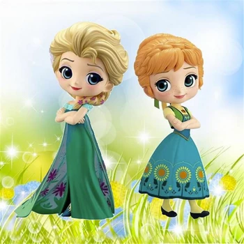 Disney Elsa Anna Printesa Cifrele De Acțiune Decorare Tort Frozen Desene Animate Doll Cake Topper Pentru Petrecere De Aniversare Pentru Copii Tort De Decorare