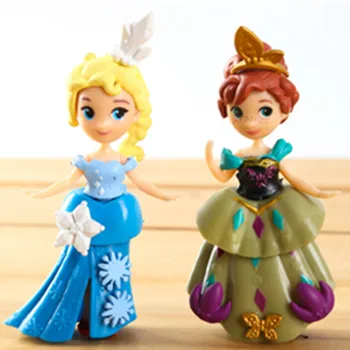 Disney Frozen 5Pcs/Lot Film de Desene animate Printesa Anna, Elsa, Kristoff, Sven Olaf PVC Acțiune Figura Jucarii Copii, Păpuși, Jucării de Crăciun Cadou