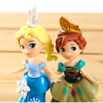 Disney Frozen 5Pcs/Lot Film de Desene animate Printesa Anna, Elsa, Kristoff, Sven Olaf PVC Acțiune Figura Jucarii Copii, Păpuși, Jucării de Crăciun Cadou