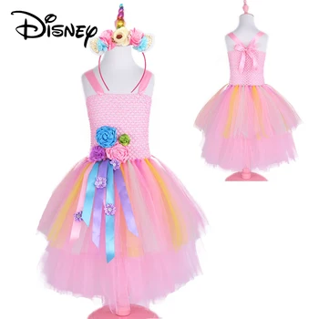 Disney Frozen De Halloween Unicorn Tutu Dress Toddler Girls Flori De Petrecere Rochii De Copii De Crăciun, Ziua Recunostintei Costume