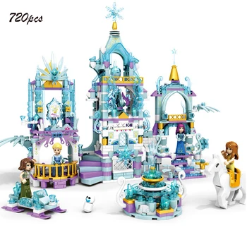 Disney Frozen Prietenii Seria Casa Dormitor Baie Pian Cameră ModelBlocks Cărămizi Jucarii Pentru Copii Jucării Fete Cadouri De Craciun