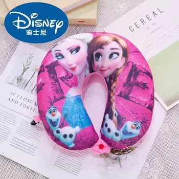 Disney princess pentru Copii în formă de U pernă pernă pentru gât Băiat fată de desene animate pentru Adulți Ochi Frozen Elsa Anna birou Masini de col uterin perna