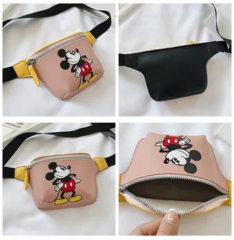 Disney pu desene animate fată băiat messenger bag minnie mickey mouse geantă de umăr geantă de mână de moda monedă pungă