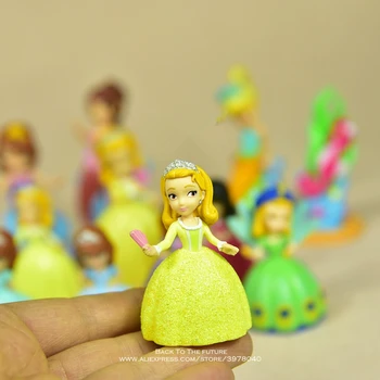 Disney Sofia Intai Printesa 6-9cm versiune Q Figura de Acțiune Anime Mini papusa de Colectie Figurine model de Jucărie pentru copii cadouri