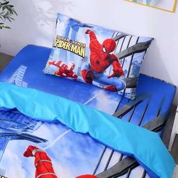 Disney Spiderman pentru Copii Set de lenjerie de Pat Twin Singur Plapuma Perna cearsaf de Pat Cazuri pentru Baieti, Cadou de Ziua Picătură de Transport maritim