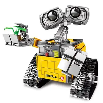 Disney Star Wars Serie 16003 Robot WALL E 687Pcs Idei Model kit de Constructii Blocuri de Cărămizi Educația Copiilor Jucarii si Cadouri